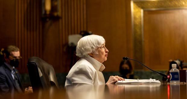 Janet Yellen testifies before the Senate Finance Committee
